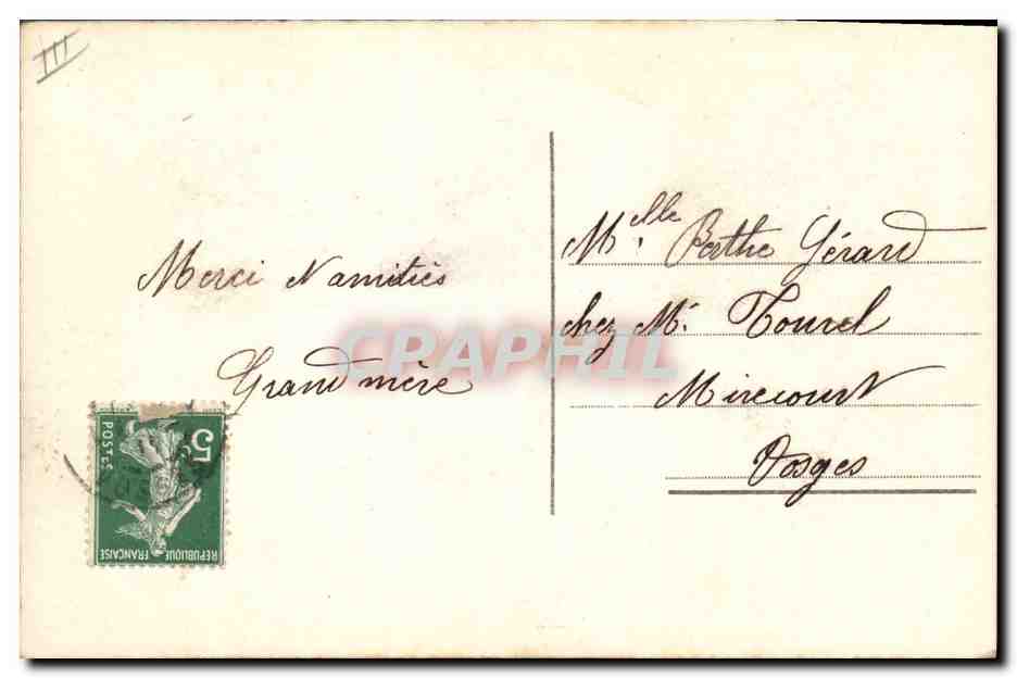 CPA Fantaisie Langage des Fleurs  — Rückseite