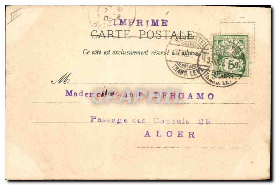 CPA Fantaisie Langage des Fleurs — Verso
