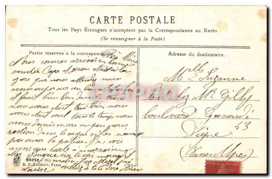 CPA Fantaisie Langage des Fleurs  — Verso