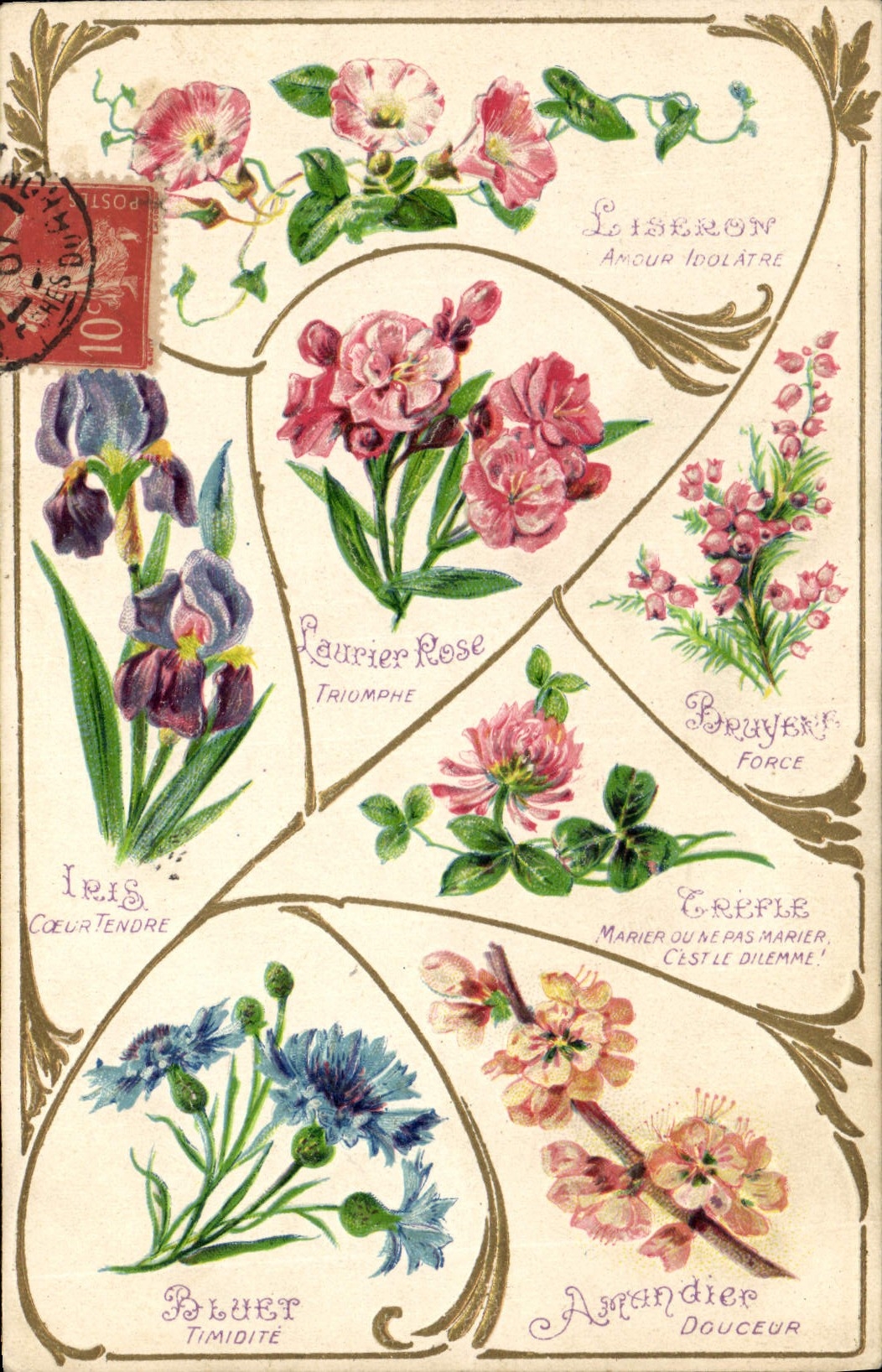 Fleurs symboliques — Éditeur K. F. Éditeurs, Paris, Série 863