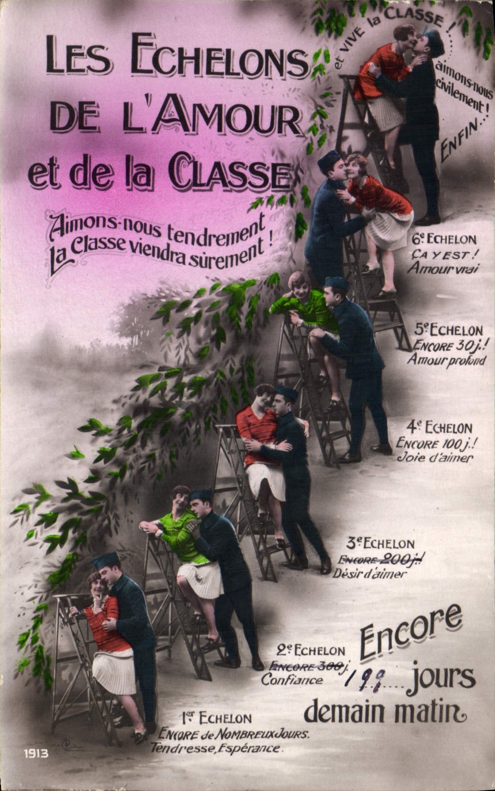 Les Échelons de l'Amour et de la Classe — 1913 — Éditeur non visible