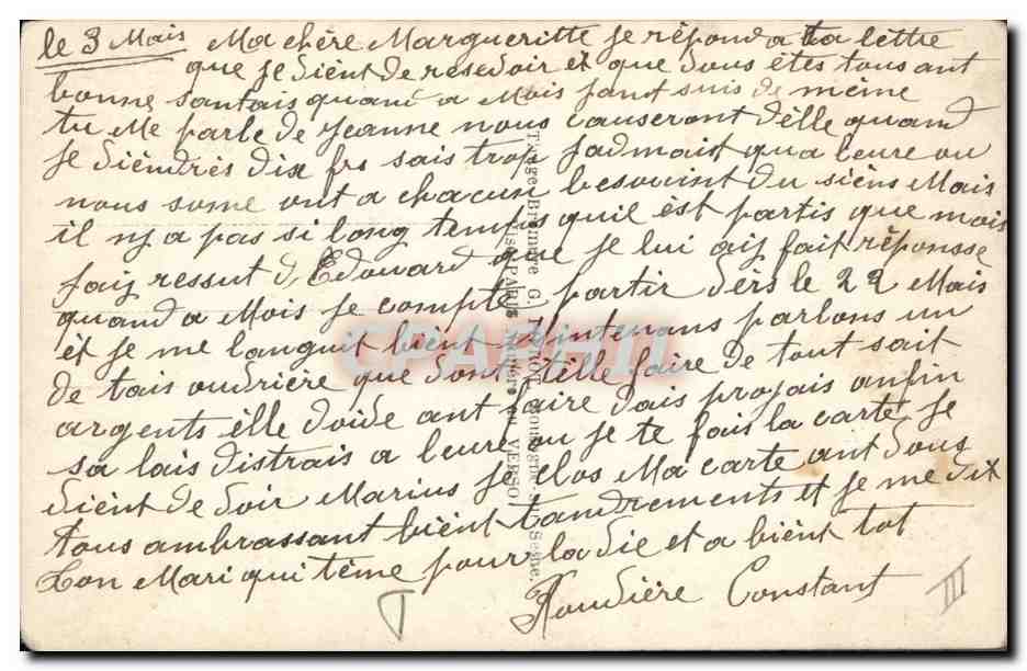CPA Fantaisie Langage des Fleurs  — Verso
