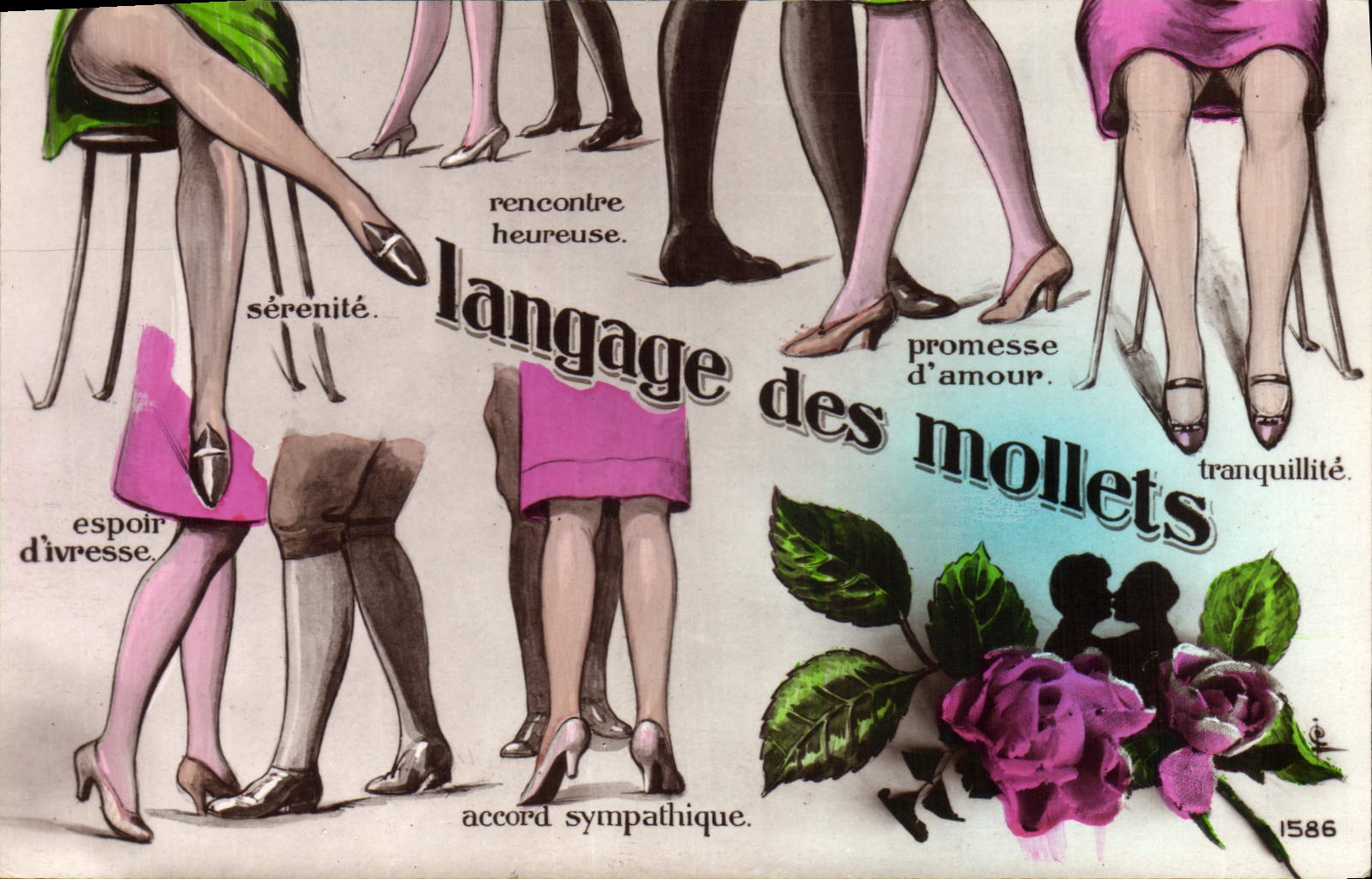 Langage des molletts — éditeur inconnu, n° 1586