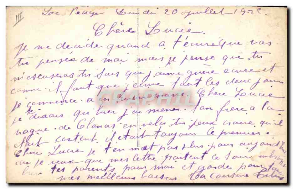 CPA Fantaisie Langage des Fleurs  — Verso