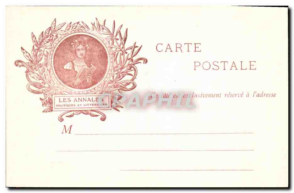 J. Claretie — Écrivain dans son bureau — Les Annales Politiques et Littéraires — Verso