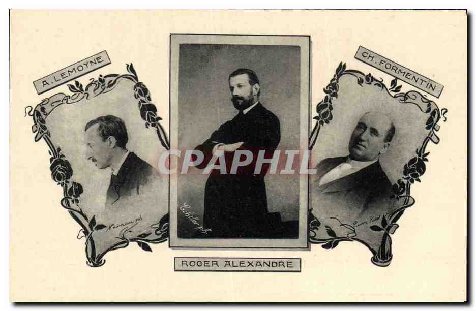 Trois hommes — portraits — Roger Alexandre, éditeur