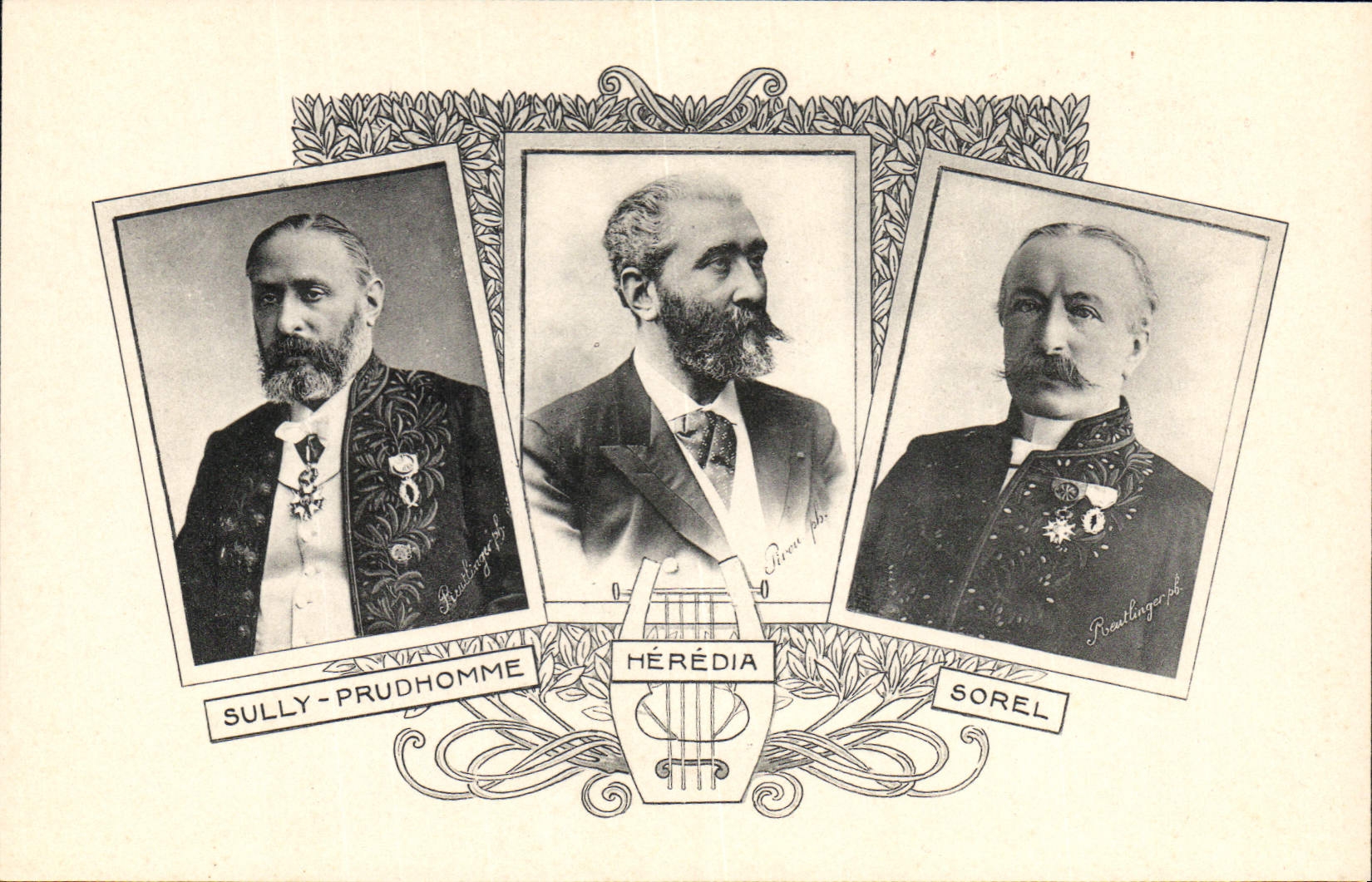Sully-Prudhomme, Hérédia, Sorel — portraits — Roullinger-phot.