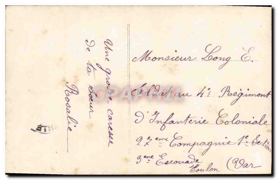 CPA Fantaisie Eventail Femme — Verso