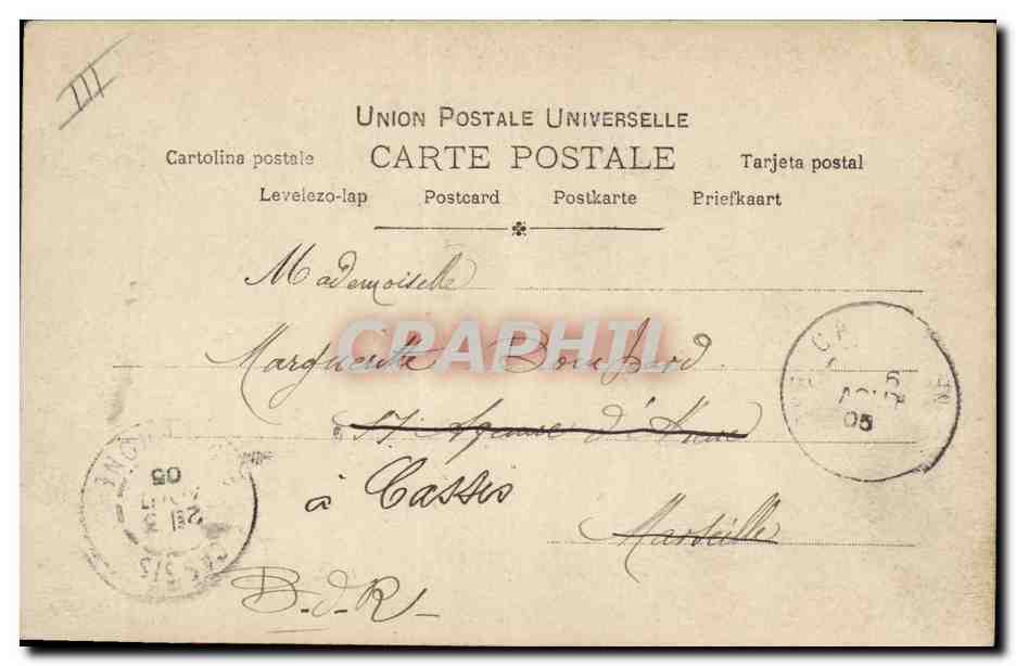Jeune femme avec éventail — éditeur Reuillinger, Paris, n° 341 — série MÉRIS — Rückseite