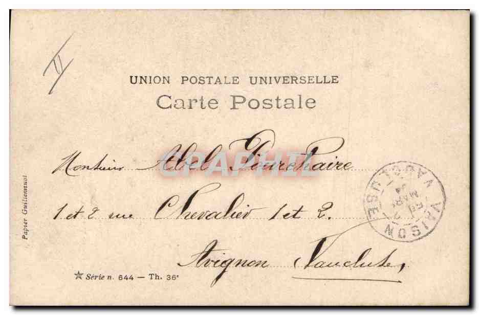 Marcelle — danseuse en costume oriental — Wajery, Paris — Verso