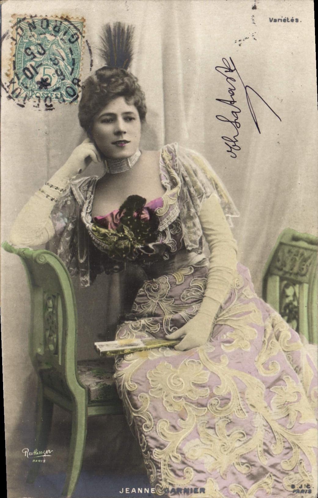 Jeanne Garnier — actrice — éditée par R. J. T. Paris, n° 104