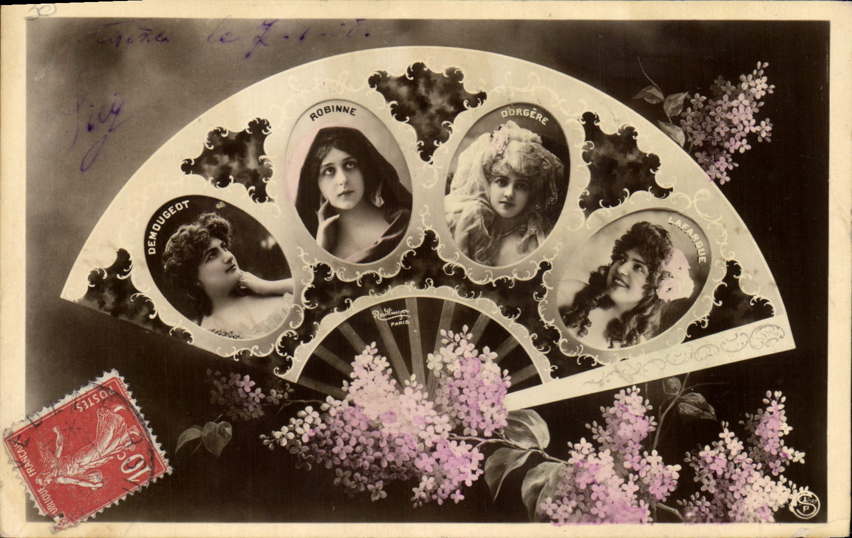Trois chanteuses — Demougeot, Robinne, Dorgère, Lafargue — éditeur Rallier du Tertre, Paris