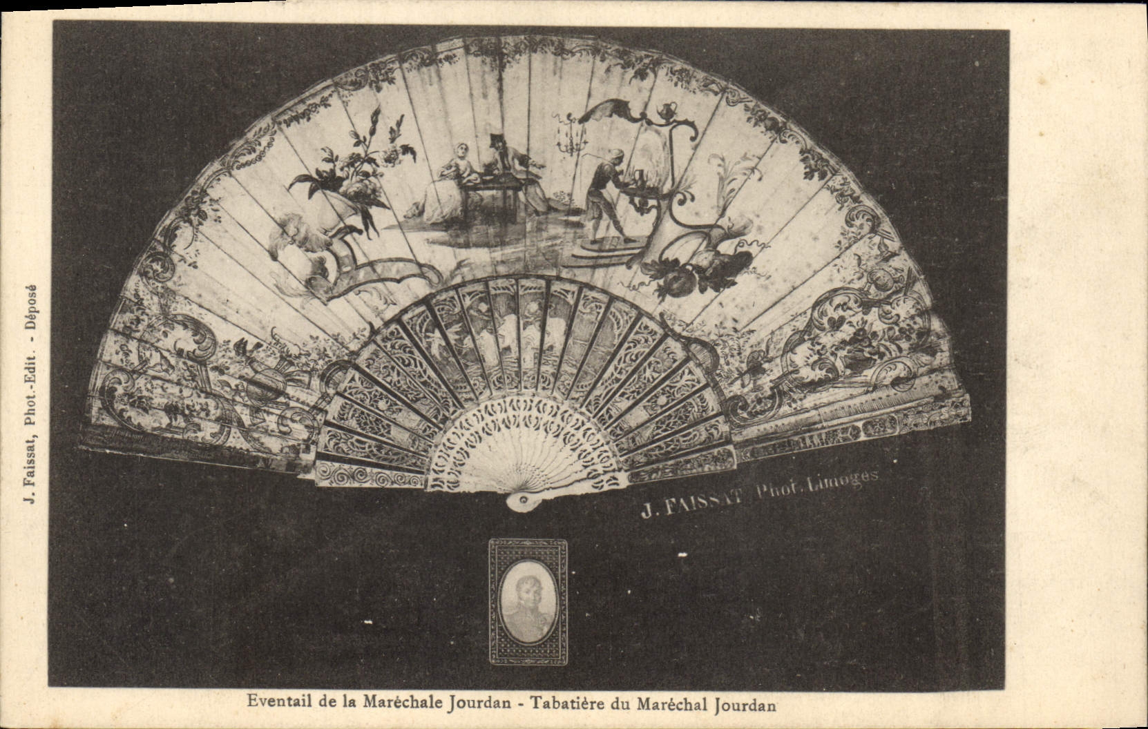 Eventail de la Maréchale Jourdan — Tabatière du Maréchal Jourdan — J. Faissat, Phot. Limoges