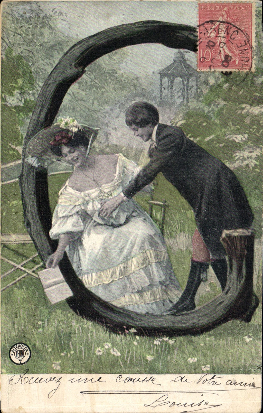 Jeune couple dans un cadre naturel — éditeur ATERROCQ, n°7