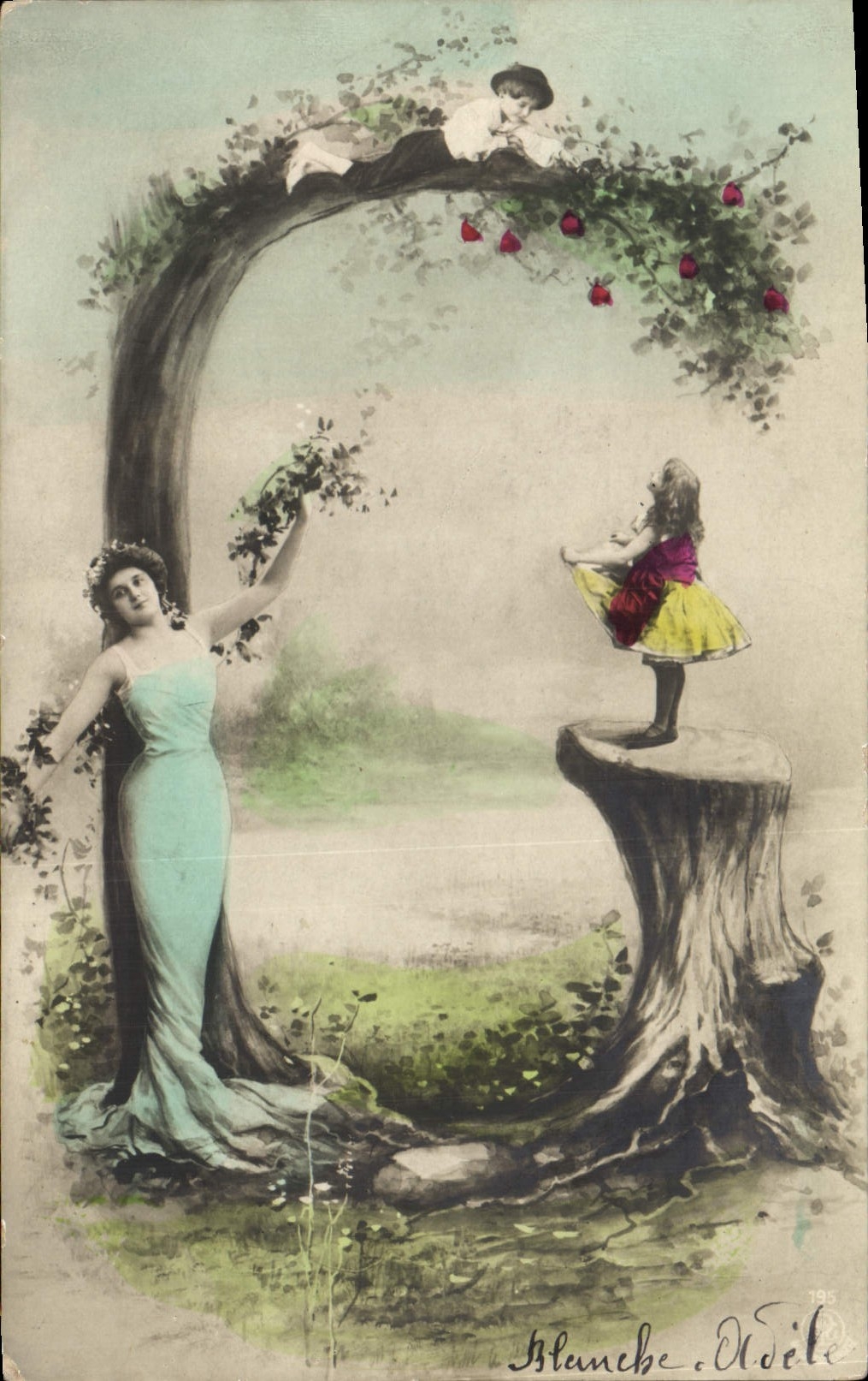Femme et enfants dans un cadre naturel — édition Blanche Adèle, n°195