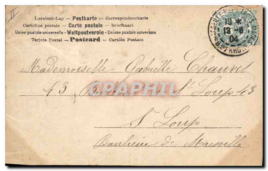 CPA Fantaisie Femme Lettres Lettre G  — Rückseite