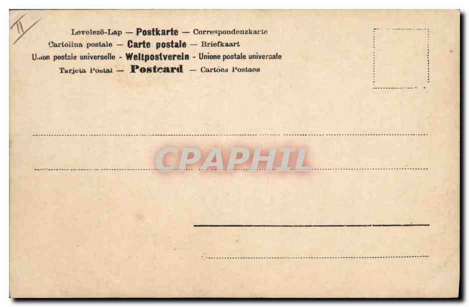 Fée et enfants dans un cadre végétal — éditeur CPAPHIL, n° 195 — Verso