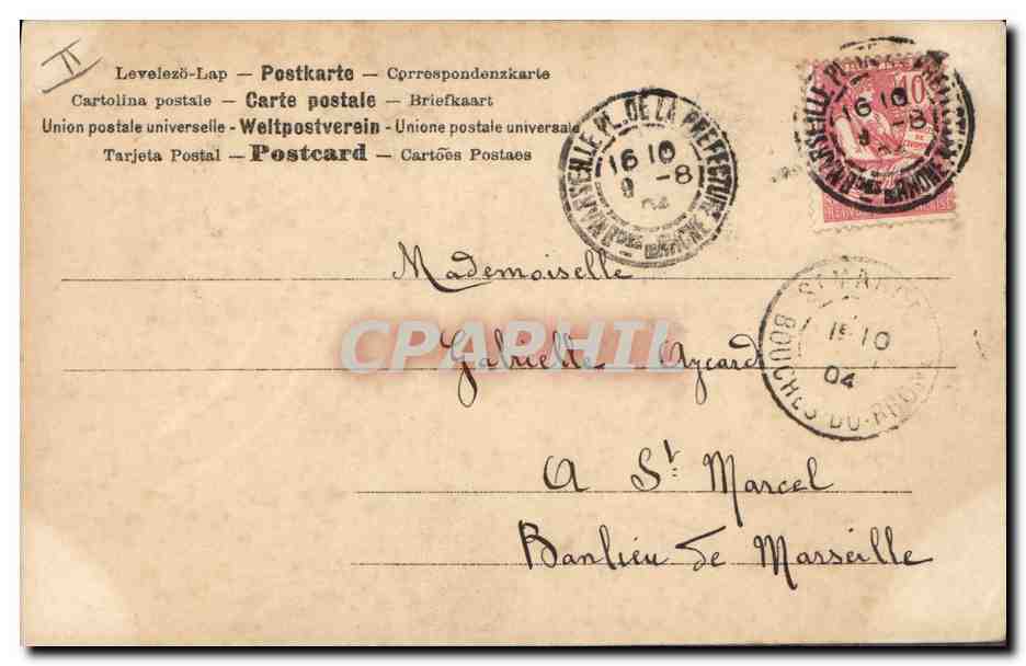 Famille et enfant dans un paysage — J. Sciard — n° 98901 — Verso