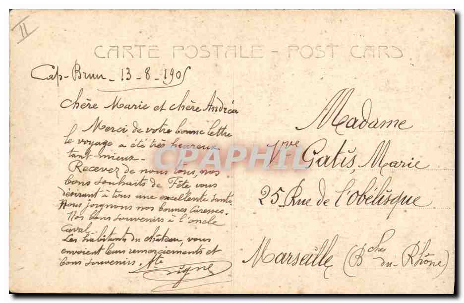 Fée dans un bois — jeune fille à vélo — éditeur Asterocca, n° 135 — Back