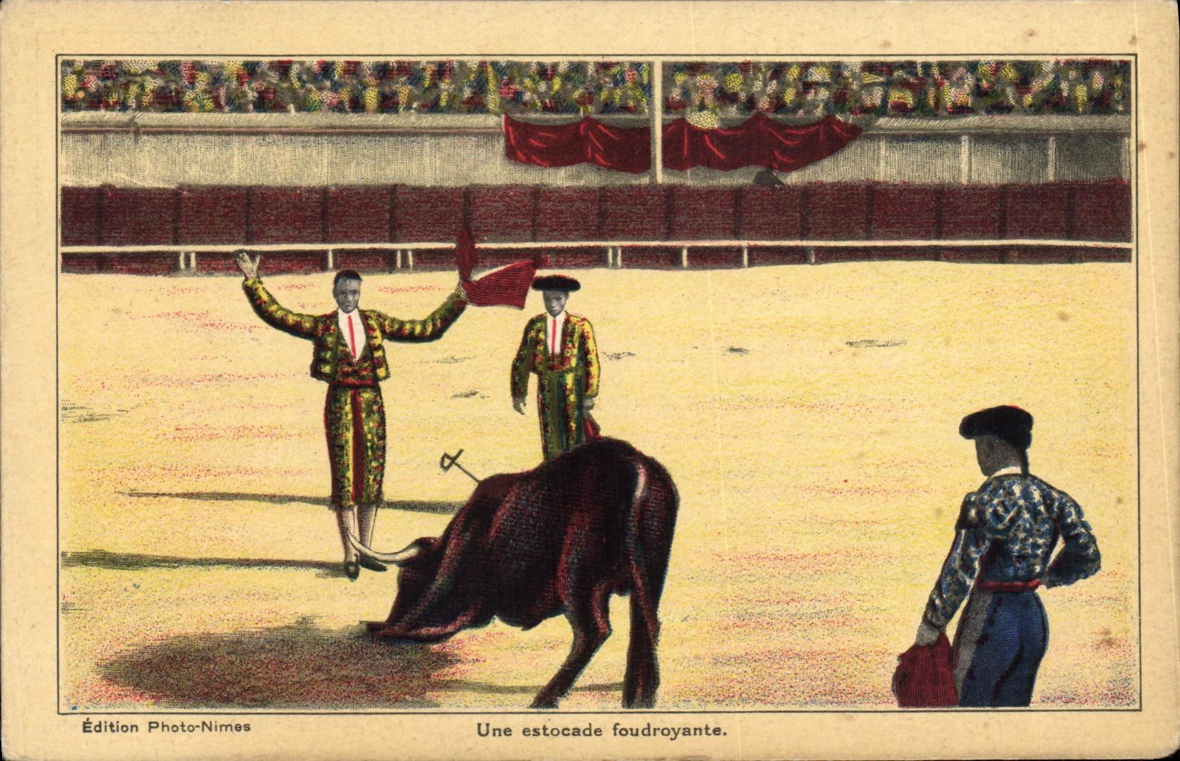 CPA Corrida Course de taureaux Une estocade foudroyante 