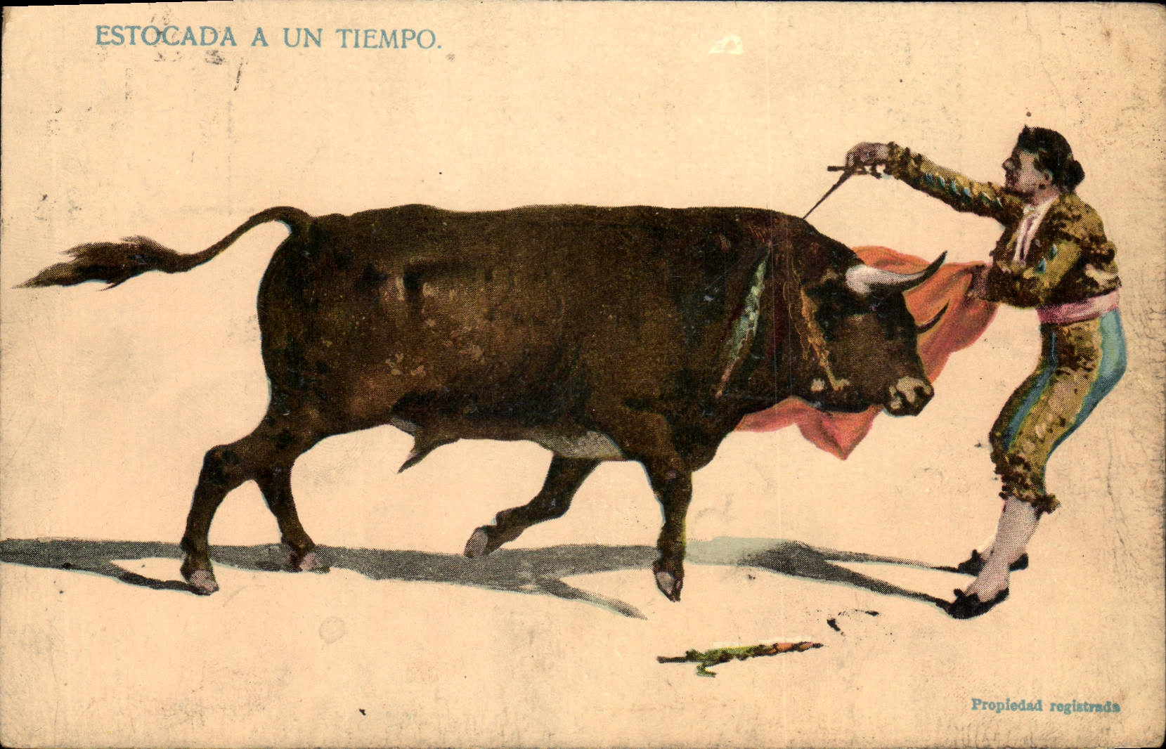 CPA Corrida Course de taureaux Estocada a un tiempo 
