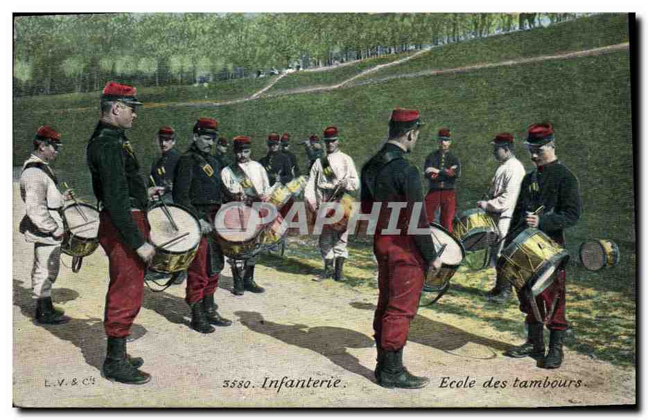 Schule der Trommler — Infanterie — L.V. & Cie, Nr. 3580