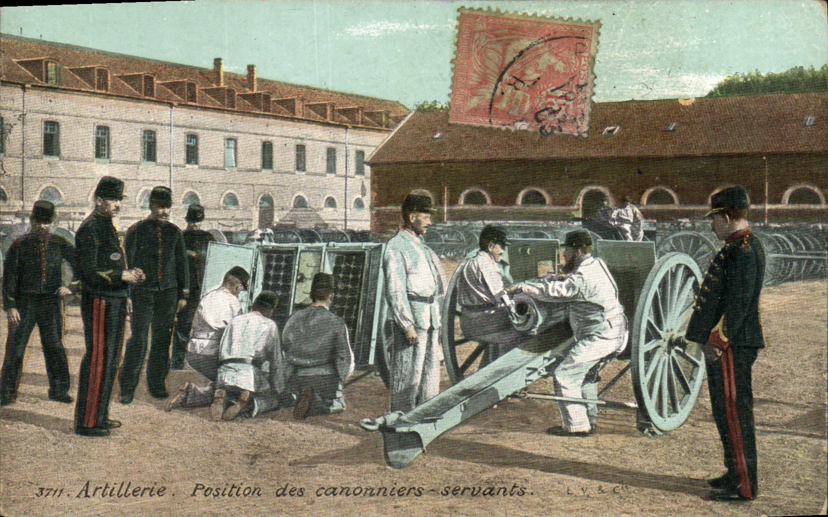 Artillerie. Position des canonnières-servants — LV & Cie, n° 3711
