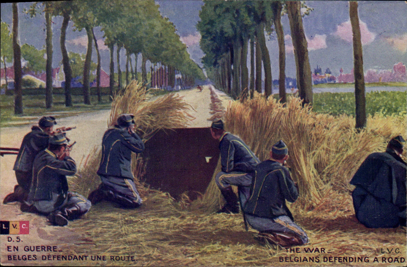 Belges défendant une route — Série D.5 — L.V.C.