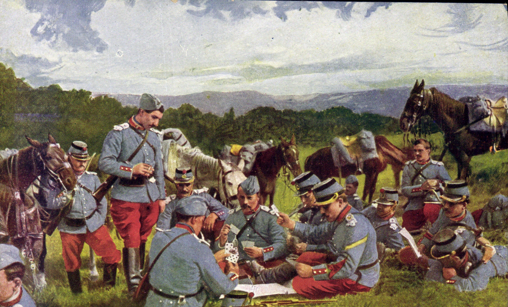 Deutsche Soldaten im Feld — Kartenspiel — unbekannter Verlag, Seriennummer 12281