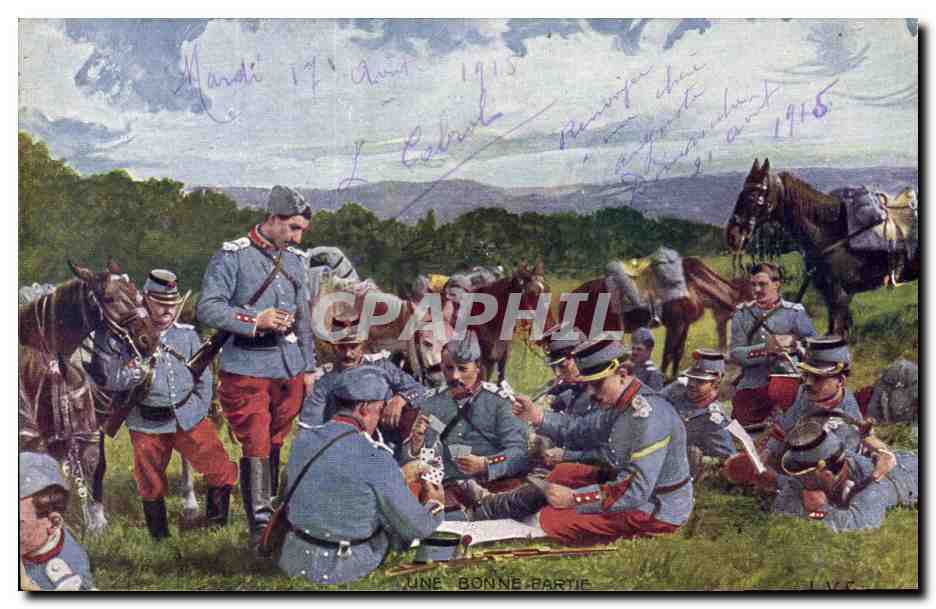 Soldats en pause — campagne de 1915 — L. Cabrol, éditeur