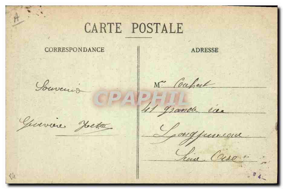 CPA Folklore Enfants de Quimper — Verso