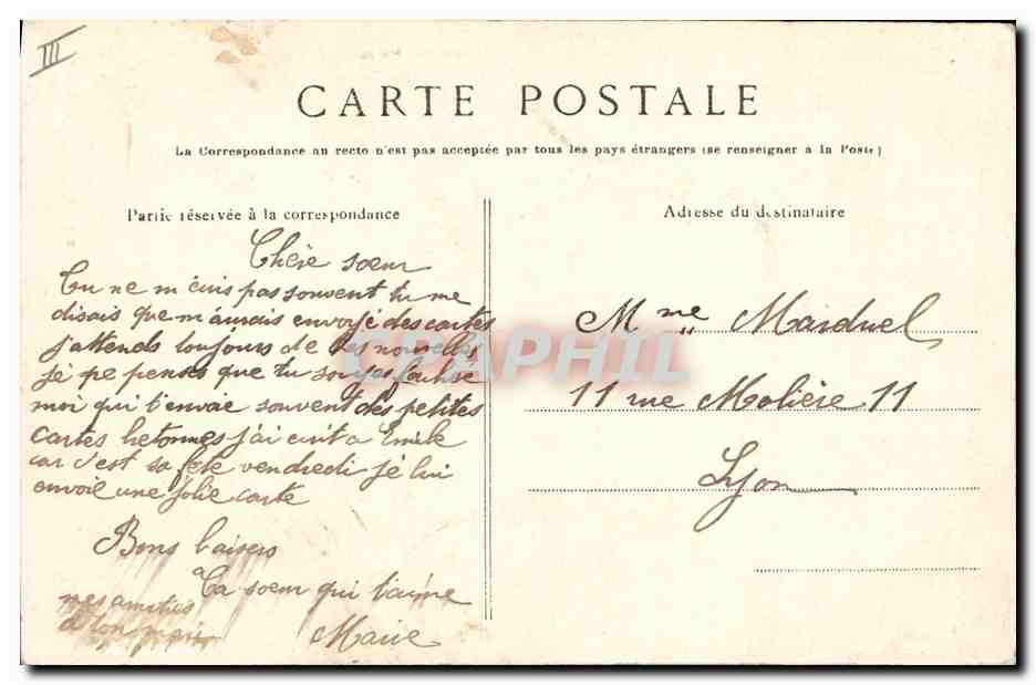 CPA Folklore Costume de fete Quimper — Verso