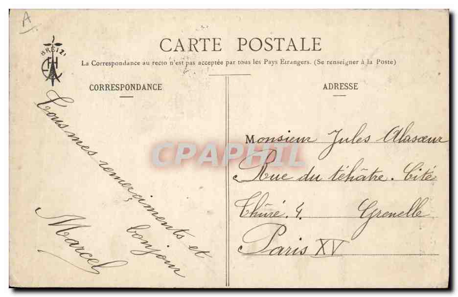 CPA Folklore La duchesse Anne de Bretagne — Verso