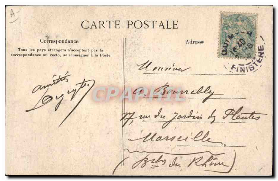 CPA Folklore Elliant Futurs epoux Mariage — Verso