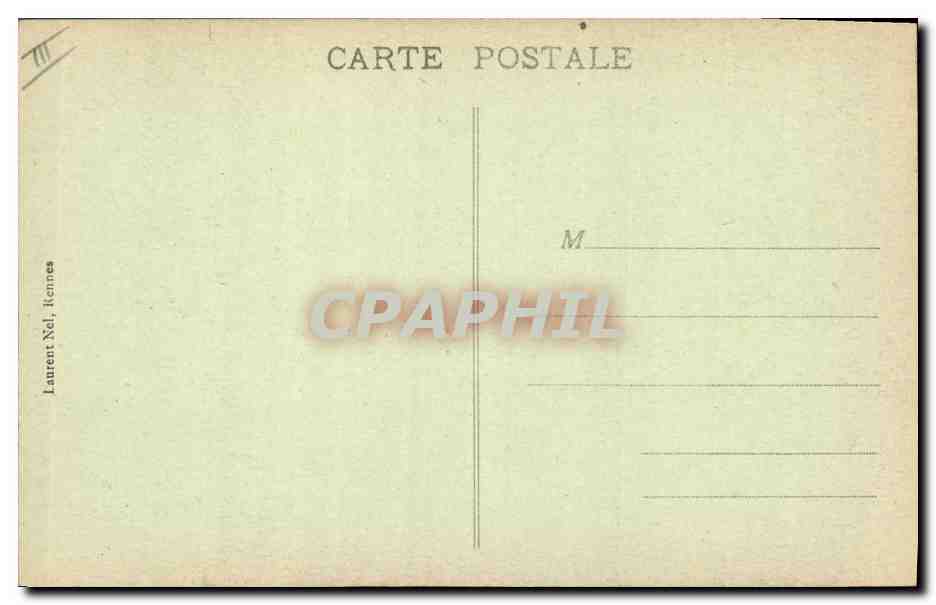 CPA Folklore Costume de Quiberon — Verso