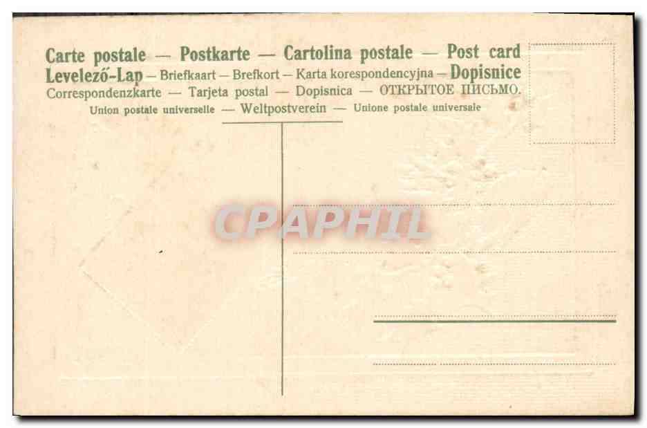 CPA Fantaisie Fleurs Noel Oiseau  — Rückseite