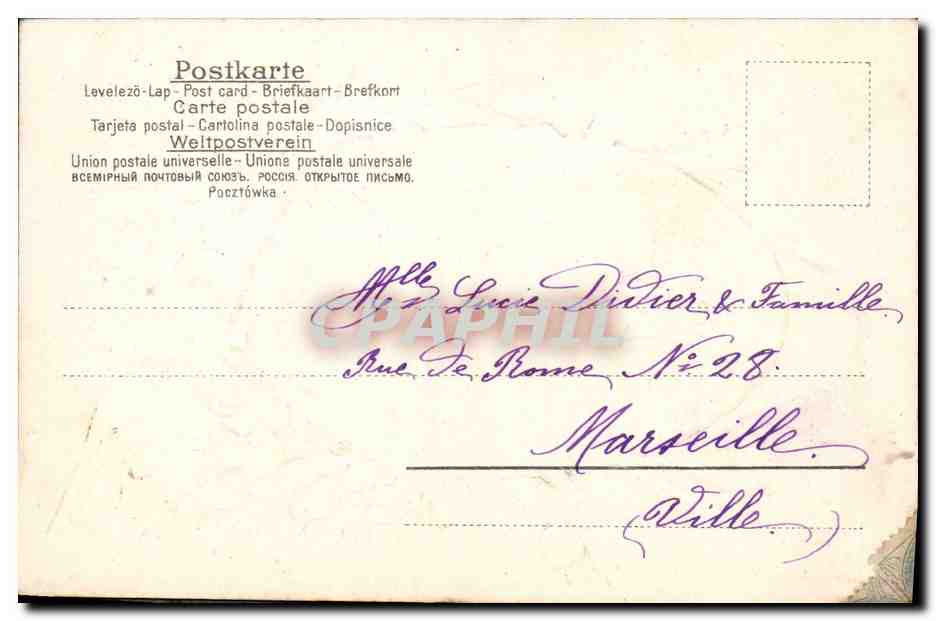 CPA Fantaisie Fleurs Paques Oeuf  — Verso