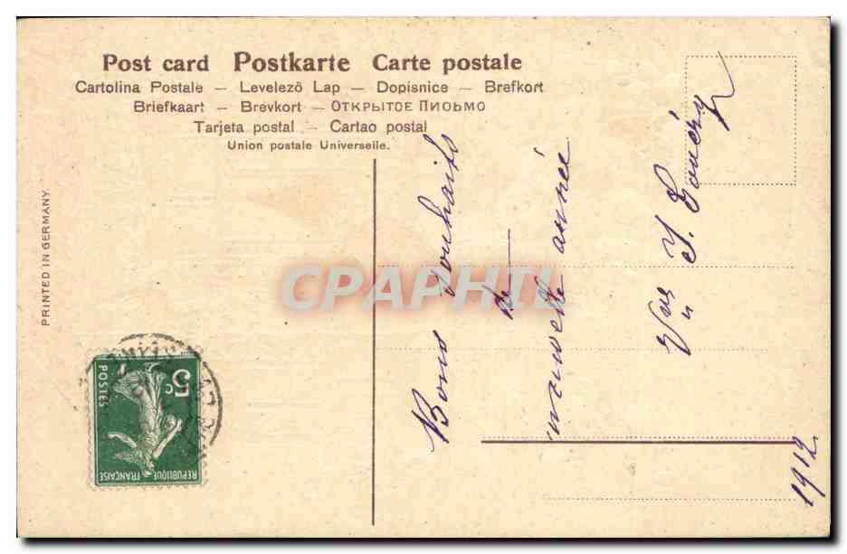 Oiseaux et fleurs — maison fleurie — SER 632 — Verso
