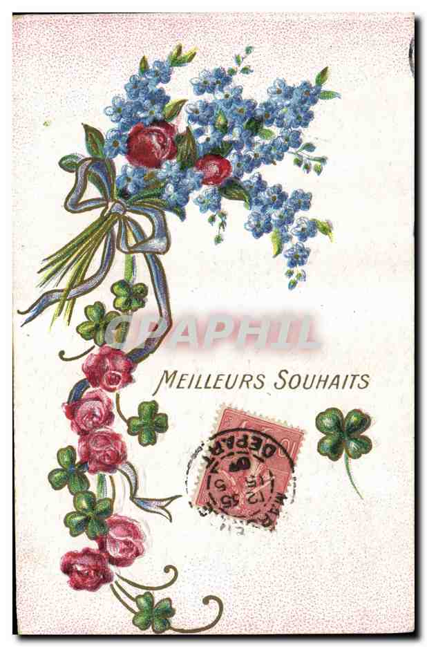 CPA Fantaisie Fleurs - Recto