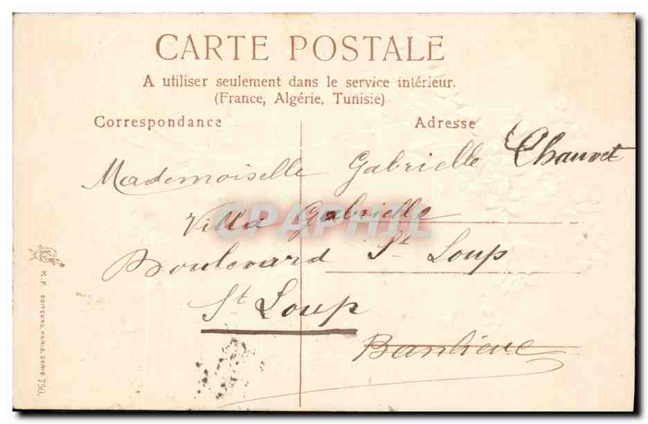 CPA Fantaisie Fleurs  — Verso