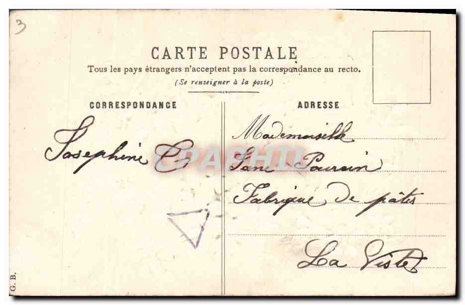CPA Fantaisie Fleurs  — Rückseite