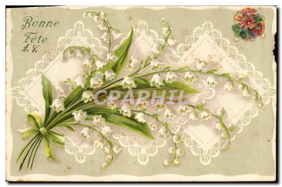 CPA Fantaisie Fleurs Muguet 