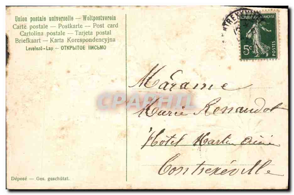 CPA Fantaisie Fleurs Muguet  — Rückseite