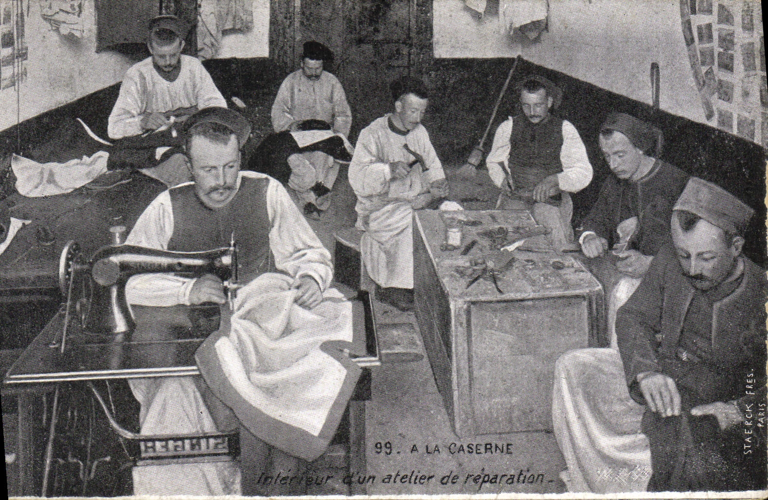 Atelier de réparation à la caserne — Stmerck Frères, Paris — n° 99
