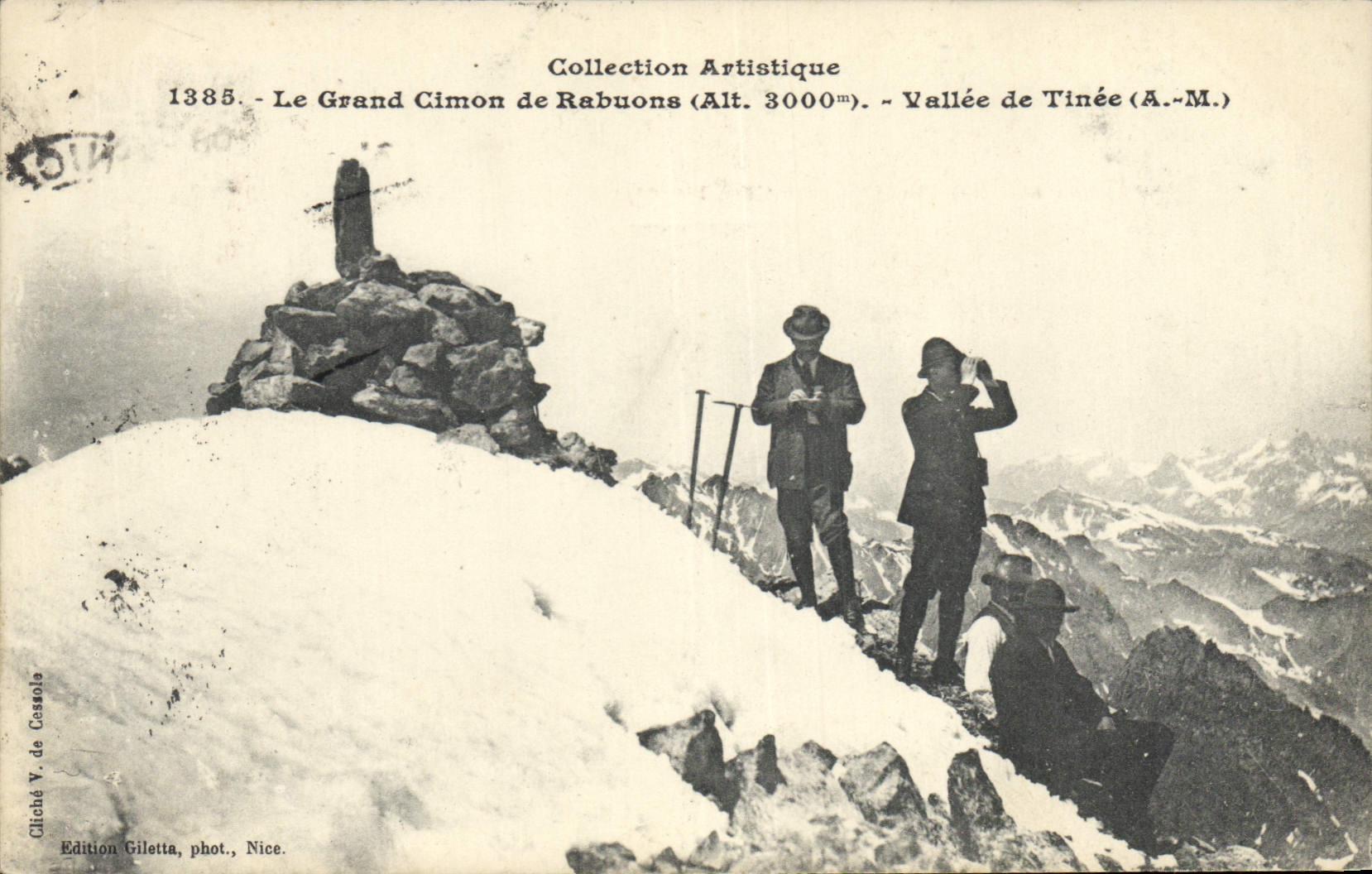 Le Grand Cimon de Rabuons — Alt. 3000m — Vallée de Tinée (A.-M.) — Édition Giletta, phot. Nice