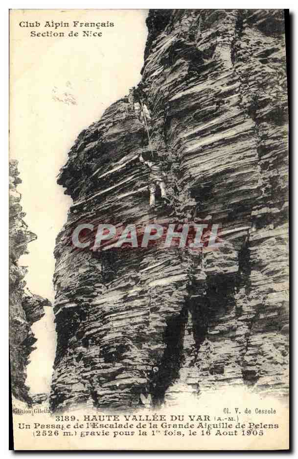 Haute Vallée du Var — Escalade de la Grande Aiguille de Pelens — Club Alpin Français, Section de Nice, n°3189