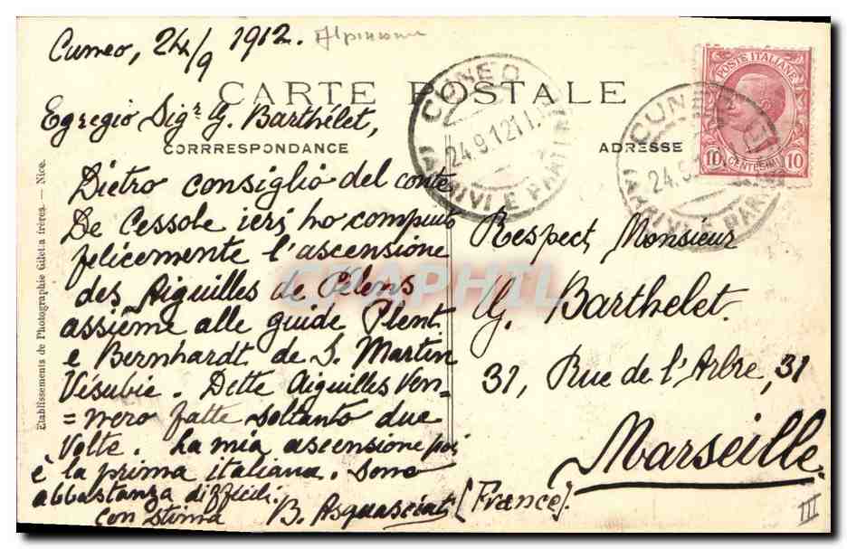 Haute Vallée du Var — Escalade de la Grande Aiguille de Pelens — Club Alpin Français, Section de Nice, n°3189 — Reverso