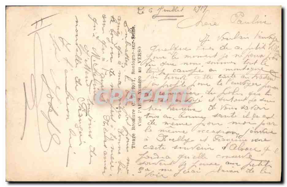 Le langage des 'Porte-Bonheur' des poilus — E.M. 195 — Verso