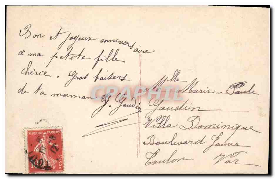 Langage des Fleurs — éditeur Masel, n°465 — Rückseite