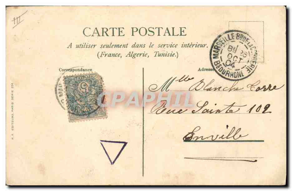 CPA Fantaisie Le langage des Fleurs  — Verso